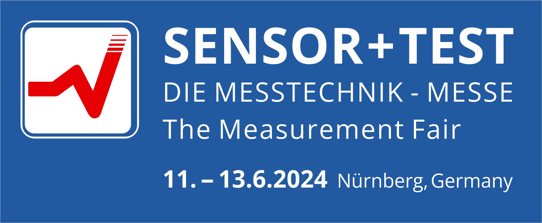 Sensor-Test logo; The Measurement Fair; June 11-13 in Nuremberg, Germany