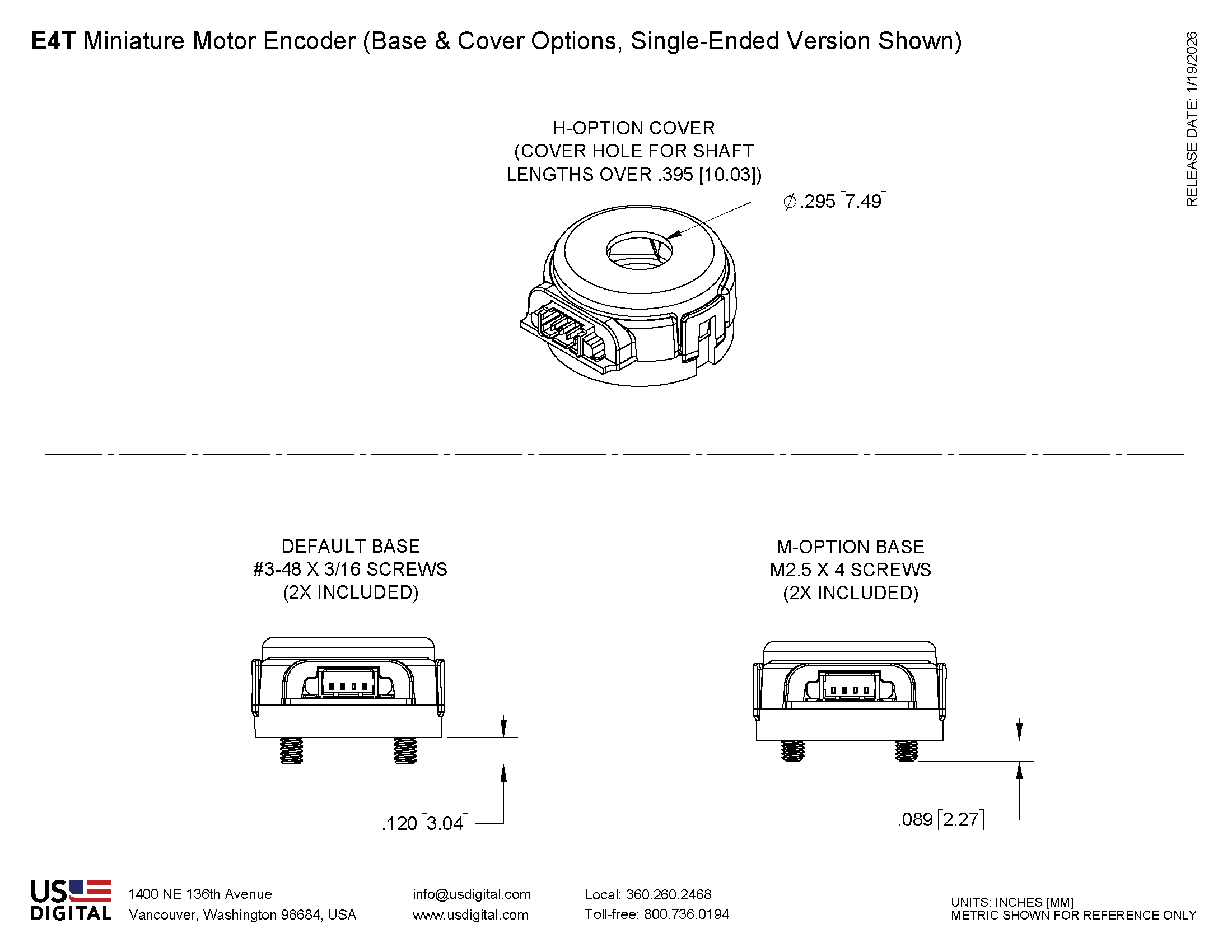 E4T Miniature Motor Encoder