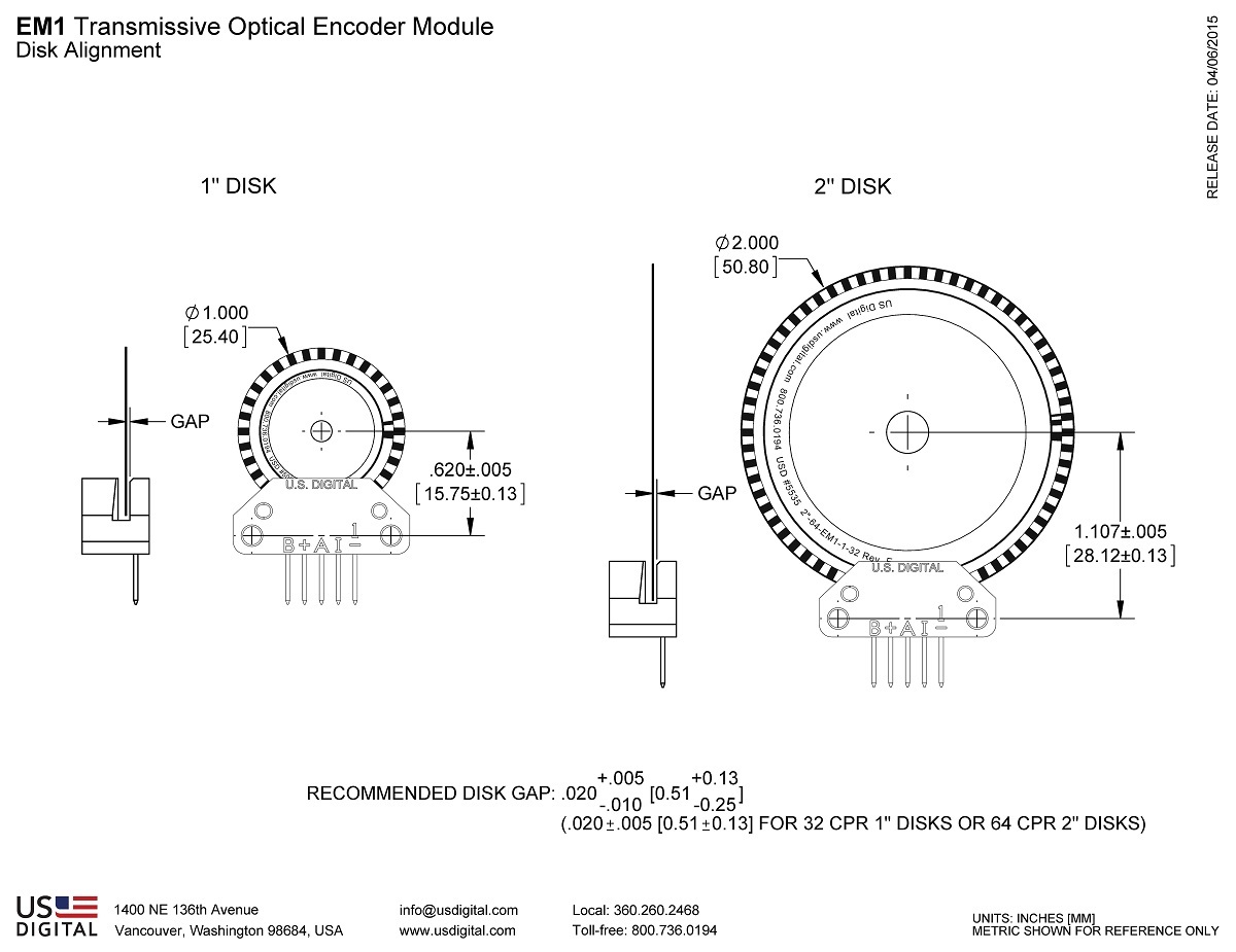 EM1 Disk Alignment 1 Mechanical Drawing